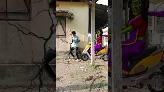 March 16, 2023 Scooter driving Chudail vs Maa Durga  Vfx video