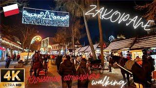 4K Zakopane winter 2022/2023 - Walking - Christmas mood | Poland | Lunapark | Samsung S22 Plus