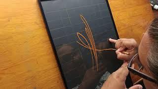 How to Pinstripe: Simple Pinstriping design #12