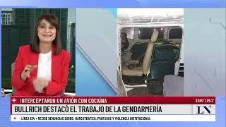 Patricia Bullrich destacó el trabajo de la gendarmería tras interceptar un avión con cocaína