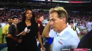 QUIT ASKINGNick Saban Jumps Down Maria Taylor Throat About Alabama Quarterback Controversy