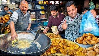 20/- BEST Amritsari Street Food India  Traffic Jam Punjabi Nashta | 100 Kg Roz