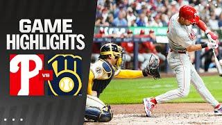 Phillies vs. Brewers Game Highlights (9/16/24) | MLB Highlights