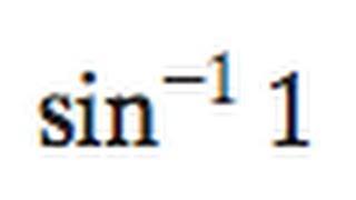 Find the inverse sin of 1 or sin^-1(1)