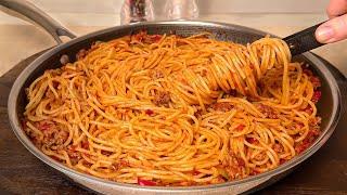 Incredibly delicious spaghetti in 15 minutes! An easy and delicious pasta recipe for dinner!