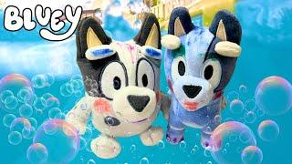 Messy Bluey Adventure Fun | Muffin & Socks Make a Mess! Bluey Duck Cake Smash! Bluey SINK or FLOAT!