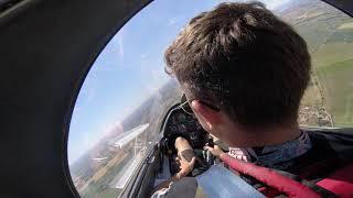 CCN student Sammie flying a glider at 3,000 feet!