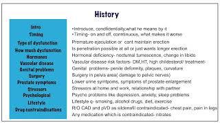 Erectile dysfunction History and evaluation for Medical students/PESCI