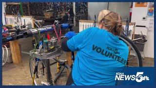 News5 volunteered with Kids on Bikes to strip down donated bikes at the Pedal Station