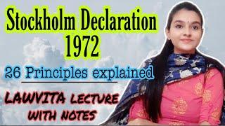 Stockholm Declaration 1972 Environmental Law lecture notes Lawvita