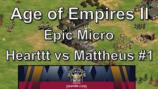 Aoe2: Map Control - Hearttt vs Mattheus #1 (Resonance22 & T90Official)