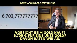 Vorsicht beim Gold & Silber Kauf. 6.700 € für eine Unze Gold?Vor diesen Münzen können wir nur warnen