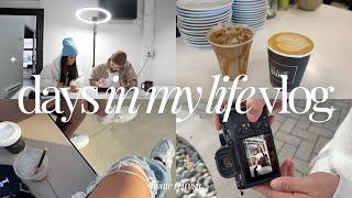 VLOG | work overload, handling business, new designs for my brand, photoshoot, coffee date + more
