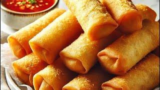 Ramadan/ Iftar Chicken Veg Spring Rolls Recipe سپرنگ رول با گوشت مرغ و ترکاری برای رمضان ‌‌افطار