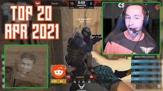 Top 20 Most Upvoted CS:GO Reddit Clips of April 2021!