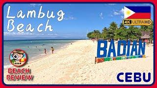 Lambug Beach Badian Cebu (Awesome beach in Badian!) 4K Walking Tour / 4K Beach Walk