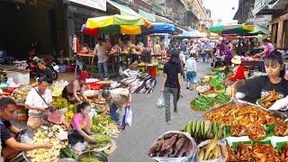 Best Khmer Street Food Tour Vlog - Walk Around Market Food Tour