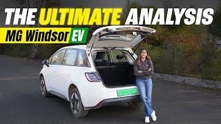 MG Windsor EV Rear Seat & Boot Space Review | Can 3 People Sit In Rear Of Windsor EV?