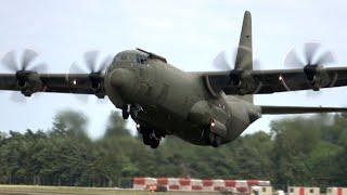 4Kᵁᴴᴰ RAF Lockheed Martin C-130J-30 Hercules C4 Takeoff Departure @ RIAT Fairford