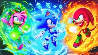 SONIC, AMY x KNUCKLES Brewing Cute Baby But Elemental Superhero?️‍| Sonic The Hedgehog 3 Animation