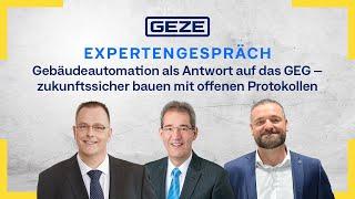 GEZE Live | Gebäudeautomation als Antwort auf das GEG – zukunftssicher bauen mit offenen Protokollen