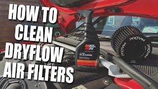 How to Clean a Dryflow Oil Free Air Filter | (Darkside | AEM | K&N | RamAIR)