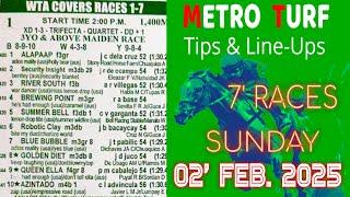 MMTCI LIVE RACING KARERA TIPS FOR SUNDAY | FEB. 2, 2025 | 2:00 PM START | 7 RACES