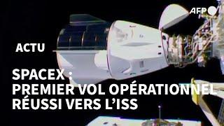 SpaceX: premier vol opérationnel réussi vers la Station spatiale internationale | AFP