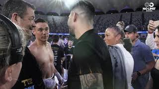 Zerafa and Tszyu go at it ringside | The start of the beef