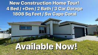 New Construction Home Tour! Sw Cape Coral Florida New Construction Home For Sale!