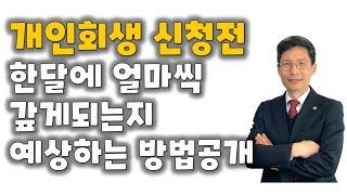 개인회생 신청 전, 나홀로 한달 변제금액 계산하는 방법 알려드림