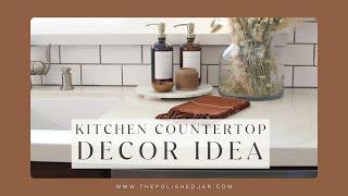 Kitchen countertop decor ideas for Fall #falldecor #kitchencountertop #kitchendecor #soapdispensers