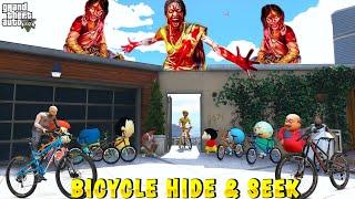 Shinchan Franklin and Shinchan Friends Playing Bicycle Hide and Seek in GTA 5