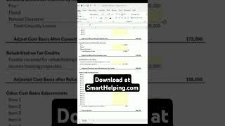 Cost Basis #accounting #realestate #spreadsheet #finance #excel #tax