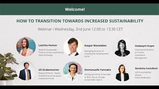 How to transition towards increased sustainability