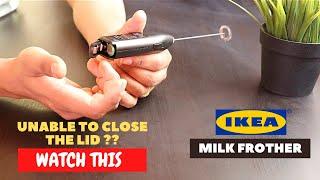 IKEA Milk Frother Battery Installation and Trick To Close the Lid