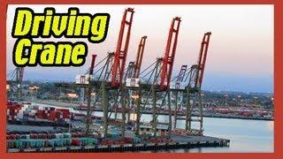 Container Crane Operation. 22 moves in 1 minute. Time Lapse from the Driver's Seat.