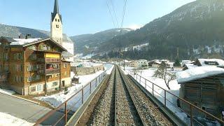  4K Cab ride Disentis/Mustér - Chur, Switzerland [02.2021]