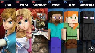 Super Smash Bros Ultimate Legend Of Zelda VS Minecraft