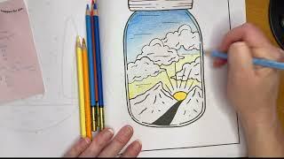 Beginners guide to coloring with Star Joy Gold pencils in a Minimalist Boho Coloring book
