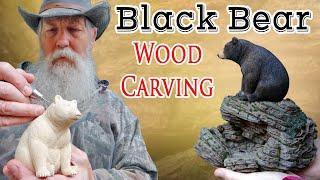 Black Bear Wood Carving