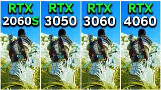 RTX 2060 SUPER vs RTX 3050 vs RTX 3060 vs RTX 4060 | R7 5700X3D | Test In 12 Games at 1080p | 2024