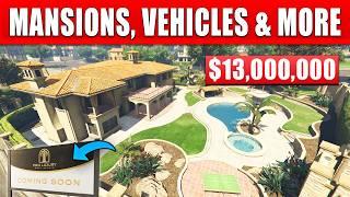 Big Luxury Mansions Update Coming To GTA Online & New Unreleased Vehicles! (GTA Online DLC)