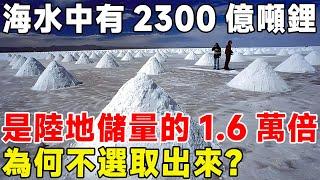 海水中有2300億噸鋰，是陸地儲量的1.6萬倍，為何不選取出來？#科普頻道 #科普