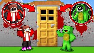 Mikey and JJ Found Spider Mikey and JJ Scary Door in Minecraft (Maizen)