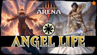 LIFE ANGELS ETERNAL | MTG Arena - Mono White Life Gain Angel Flying FOUNDATIONS Standard Deck