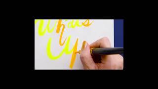 「Art brush アートブラッシュ Neon Color Edition」の使い方　カリグラフィー編　#shorts