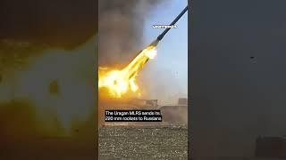 Ukrainian MLRS Launches 220 mm Rockets at Russians. Uragan in Action. Ukraine's Artillery at Work