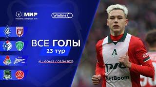 Все голы 5.04.2025 | 23 тур Мир РПЛ 2024/25