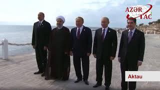 Heads of state attended ceremony to release young sturgeons into Caspian Sea